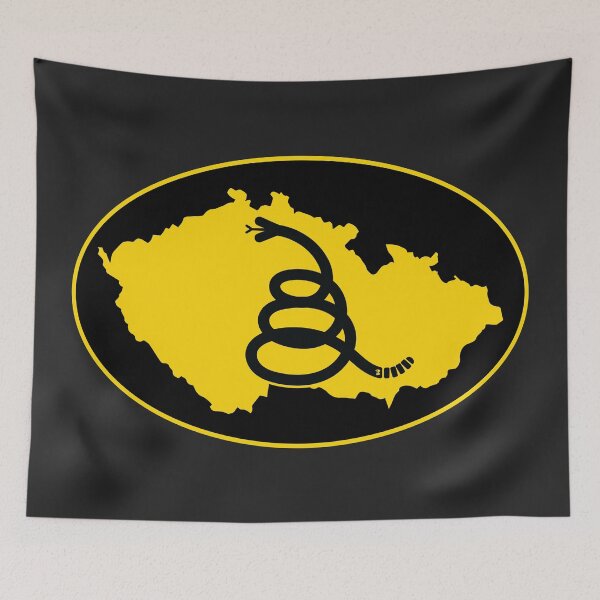 Item preview, CZECHIA - Freedom Is The Superpower - Modern Gadsden Snake Flag - Dont Tread On Me design designed and sold by pelagio.