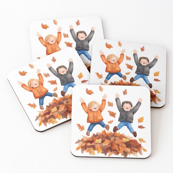 Item preview, Kids Jumping into a Pile of Leaves designed and sold by WPCreator.