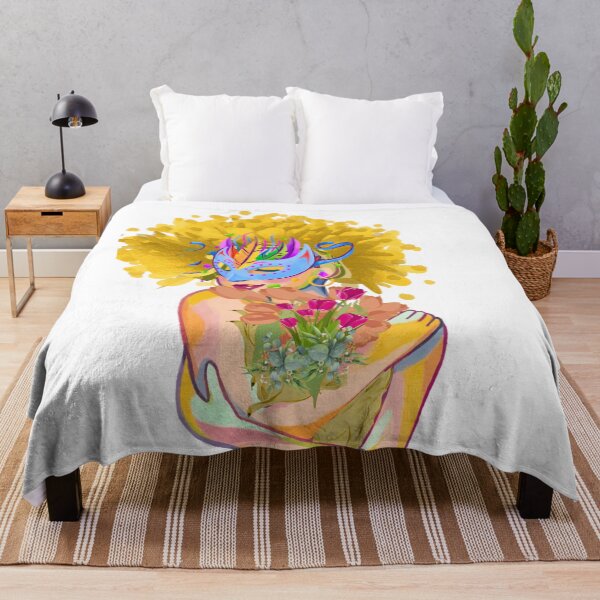 Item preview, Golden Masked Beauty with Tulips designed and sold by tinkeybabes.