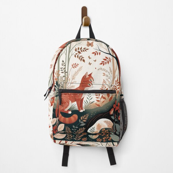 Item preview, Red Cat Wild Life Abstract Vintage Zentangle Art designed and sold by Witty Shirts.