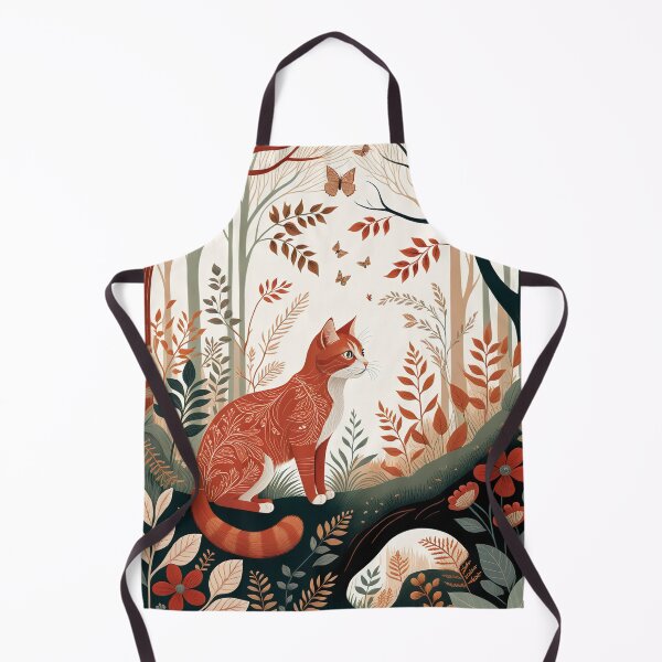 Item preview, Red Cat Wild Life Abstract Vintage Zentangle Art designed and sold by Witty Shirts.