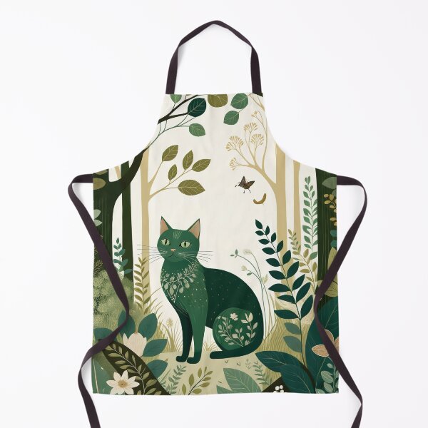 Item preview, Green Cat Wild Life Abstract Vintage Zentangle Art designed and sold by Witty Shirts.