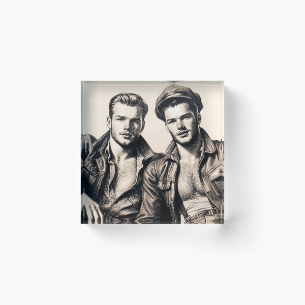 Item preview, 1940 Biker Boys Gay Pride Graphic Design designed and sold by ItsAKinkThing.