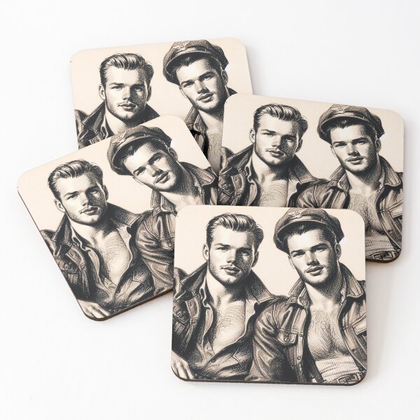Item preview, 1940 Biker Boys Gay Pride Graphic Design designed and sold by ItsAKinkThing.