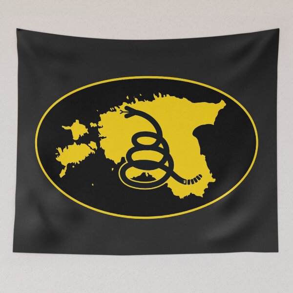 Item preview, ESTONIA - Freedom Is The Superpower - Modern Gadsden Snake Flag - Dont Tread On Me design designed and sold by pelagio.