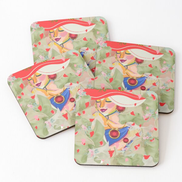 Item preview, Lady in Red Hat amidst Petals designed and sold by tinkeybabes.