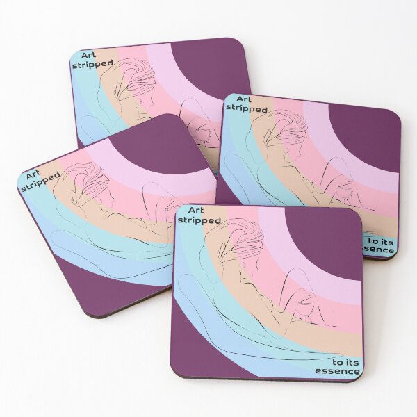 Item preview,  A minimalist illustration of a woman relaxing with a drink, showcasing the essence of art in soft pastel colors and simple lines designed and sold by Ihor Ivanov.