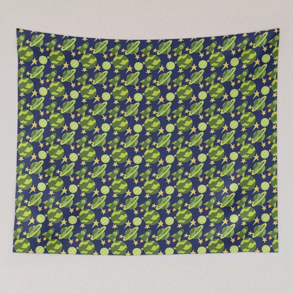 Item preview, Patrón verde del explorador espacial designed and sold by LeftNWrite.