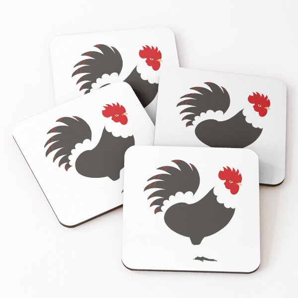 Item preview, Red crested black chicken designed and sold by poonzapoon.