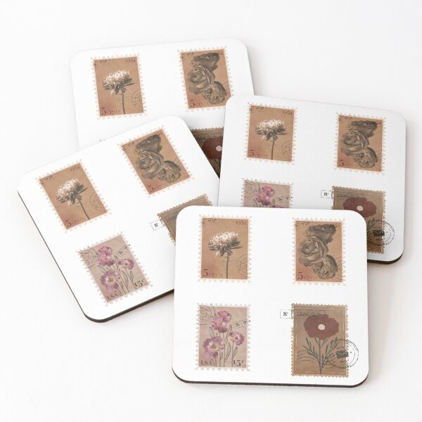 Item preview, Vintage Flowers Stamps Pack designed and sold by azy2shop.