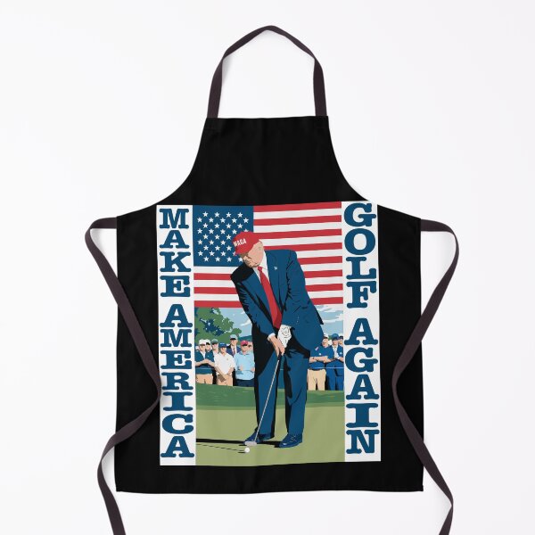 Item preview, Make America Golf Again Trump golfing in Maga hat designed and sold by PerkyParakeet.