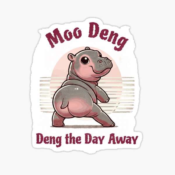 Aperçu de l'œuvre Moo Deng - Deng toute la journée créée et vendue par ShinyDayStudio.