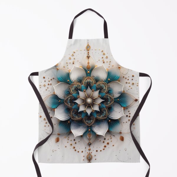 Item preview, Elegant Blue and Gold Ornate Mandala Art for Home Decor and Fashion designed and sold by TahliaNewland.