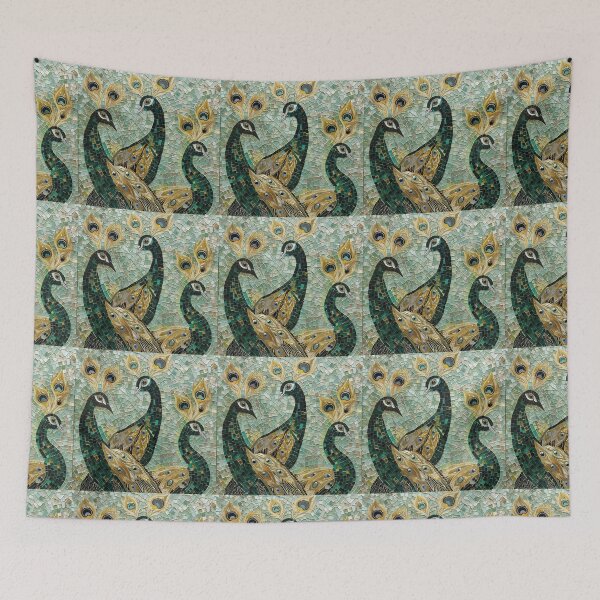 Item preview,  Three Peacocks Green Mosaic Seamless Design designed and sold by 4Craig.