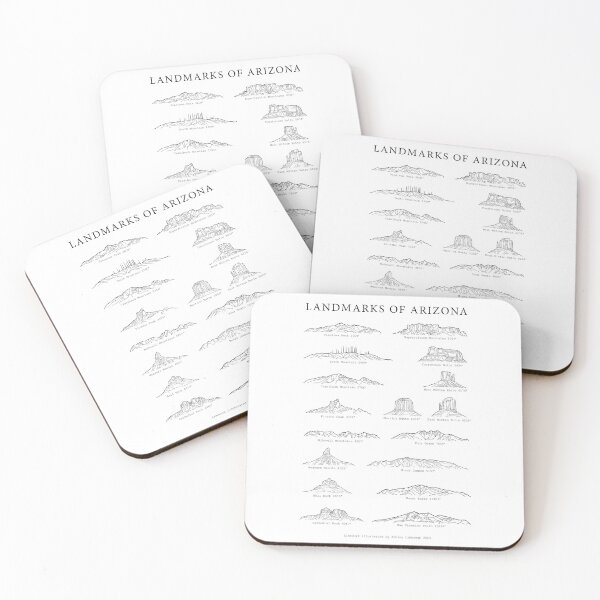 Item preview, Arizona Landmarks Mountain Lineart designed and sold by ashleysarts.