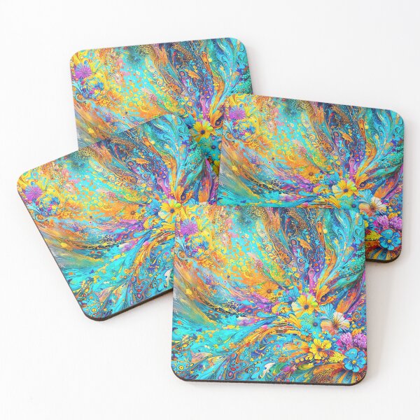 Item preview, Vibrant Floral Abstract Art Explosion designed and sold by blackhalt.