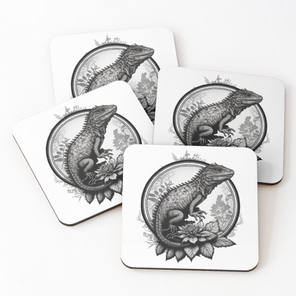 Item preview, Flower Iguana designed and sold by patternshoprad.
