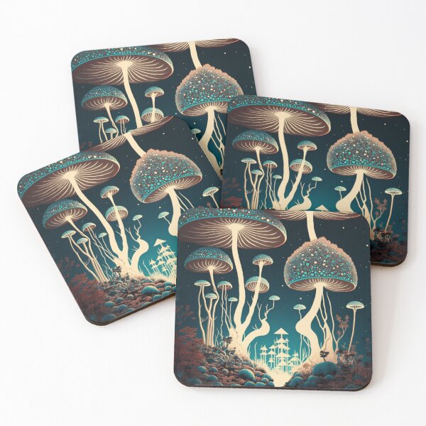 Item preview, Night Mushrooms designed and sold by patternshoprad.