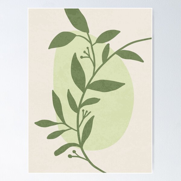 Item preview, Minimal Green Botanical Leaf Illustration designed and sold by CoreMinimal.
