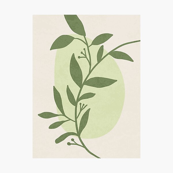Item preview, Minimal Green Botanical Leaf Illustration designed and sold by CoreMinimal.