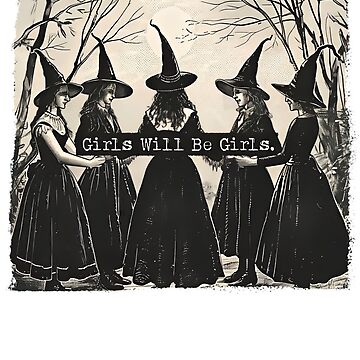 Artwork thumbnail, Girls Will Be Girls: Witch Coven Vintage Style by FlickerFrogByBO