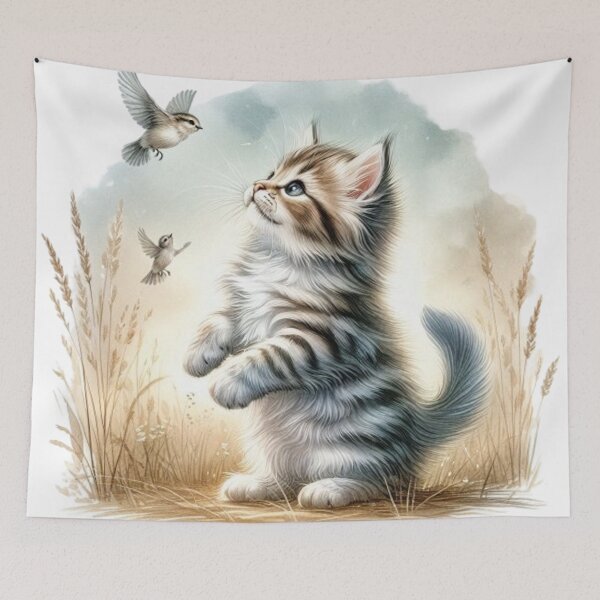Item preview, "Feline Curiosity: Wonder and Innocence" designed and sold by CHRIST5000.