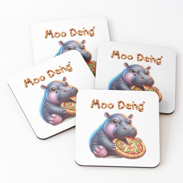 Item preview, Moo Deng - Pizza Lover Hippo designed and sold by GorinART.