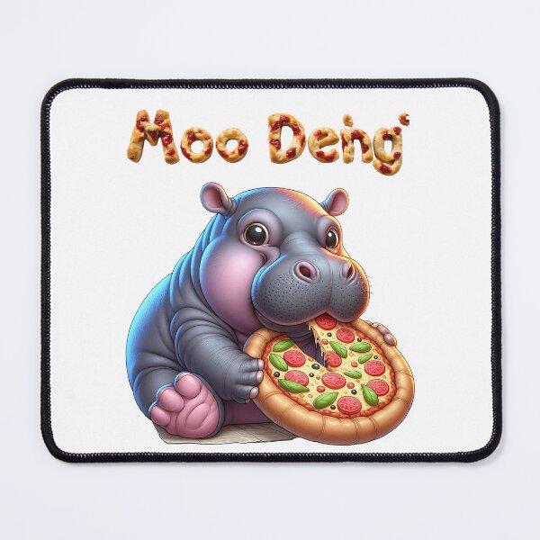 Item preview, Moo Deng - Pizza Lover Hippo designed and sold by GorinART.
