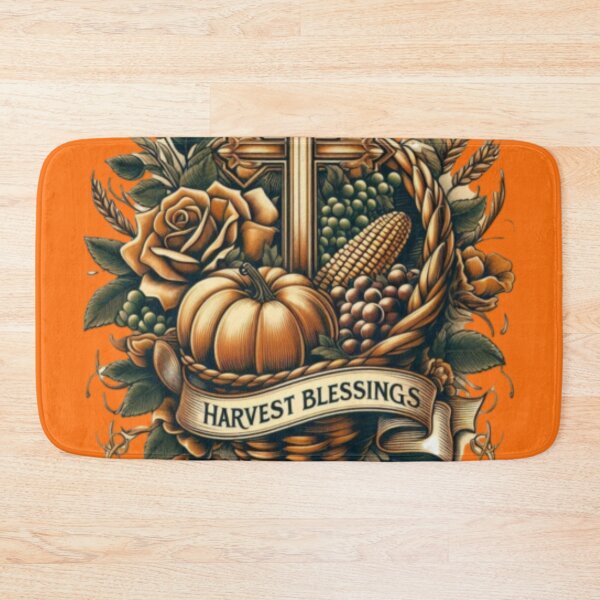Item preview, Harvest Blessings Cornucopia Vintage Christian Fall Design designed and sold by GardenReign.