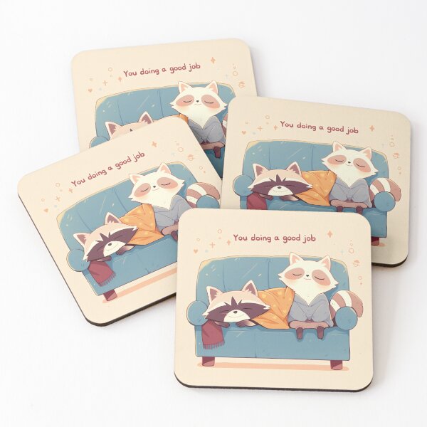 Item preview, Racoon couple motivation designed and sold by EstFrost.