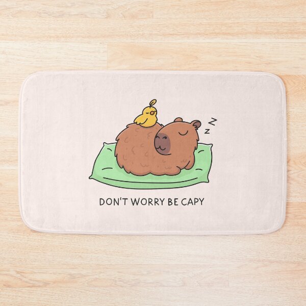 Item preview, Sleeping animal capybara and cute chick. Don't worry be capy designed and sold by Viaire.
