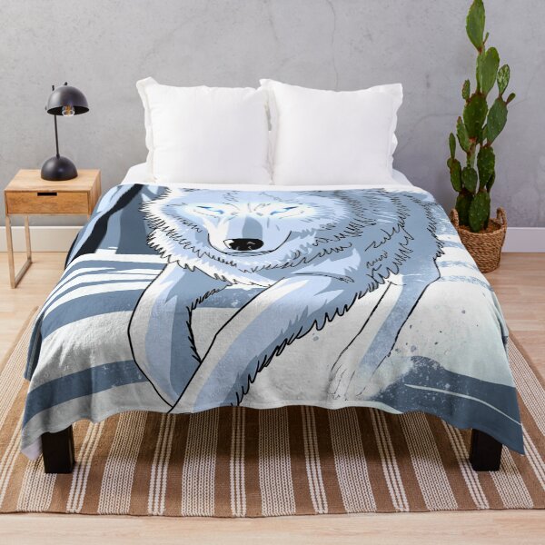 Item preview, Mystical White Wolf in Snowy Forest designed and sold by ZetaDream.