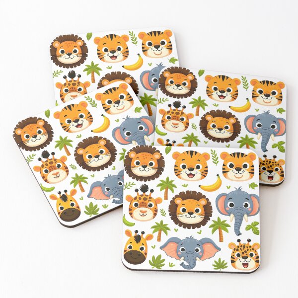 Item preview, Adorable Jungle Animal Faces designed and sold by JavisSRDesign.