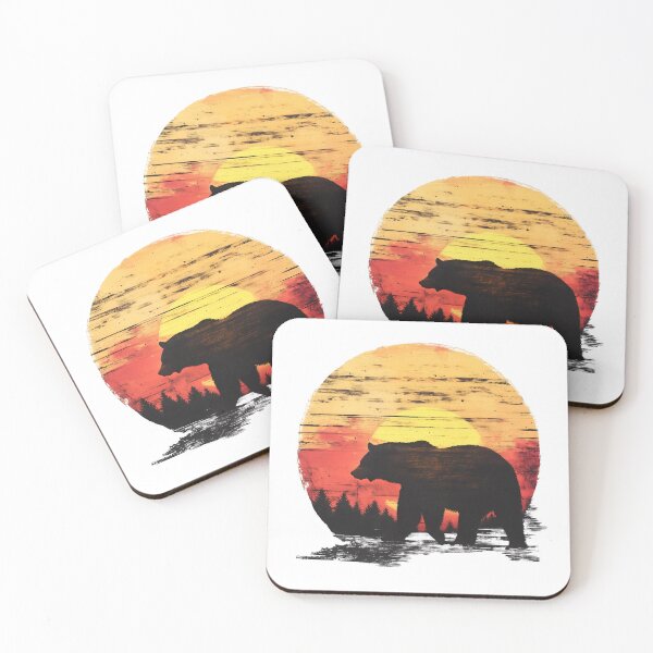 Item preview, Vintage Bear Silhouette with Sunset designed and sold by WildShadows.