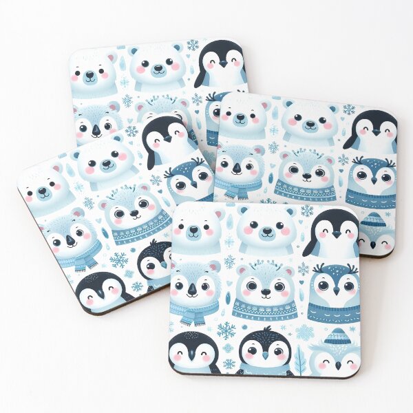 Item preview, Winter Arctic Animal Faces designed and sold by JavisSRDesign.