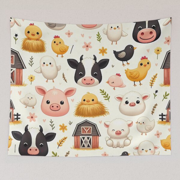Item preview, Adorable Farm Animal Faces designed and sold by JavisSRDesign.