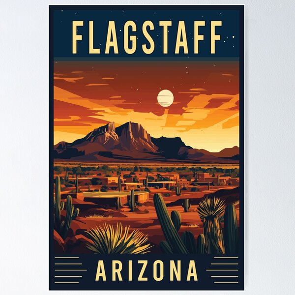 Item preview, Explore the Scenic Beauty of Flagstaff in Arizona - Vintage Travel Art designed and sold by turtlestart.