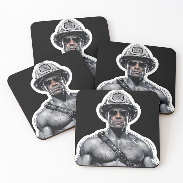Item preview, Firemen Leather Gay Pride Graphic Design designed and sold by ItsAKinkThing.