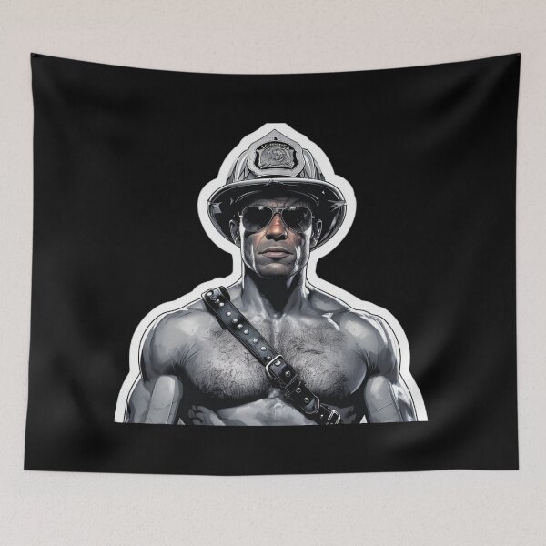 Item preview, Firemen Leather Gay Pride Graphic Design designed and sold by ItsAKinkThing.