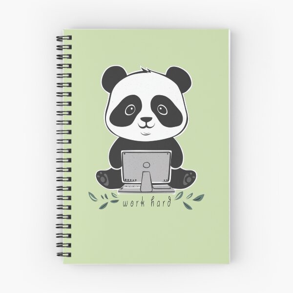 Item preview, Work hard panda version super cute hacker panda designed and sold by RAZ1995.