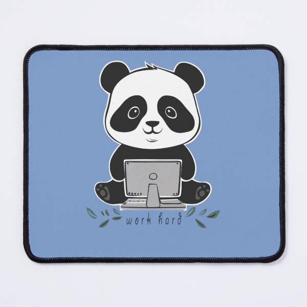 Item preview, Work hard panda version super cute hacker panda designed and sold by RAZ1995.