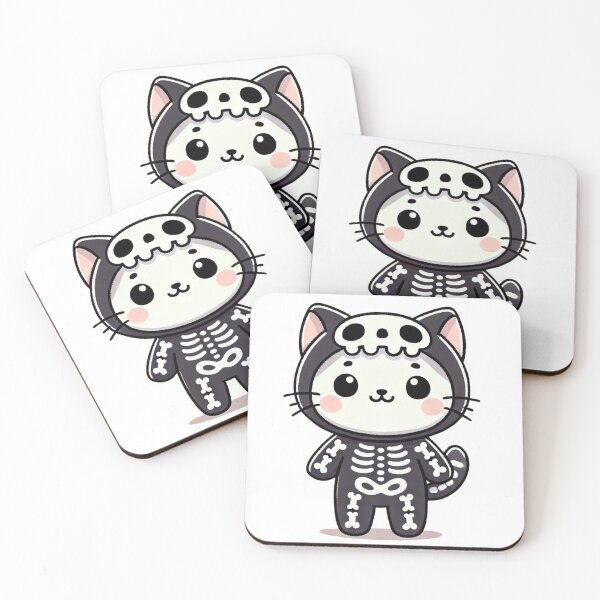 Item preview, The Skeleton Cat Cute designed and sold by NineNIGHT404.