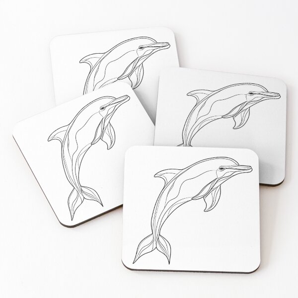 Item preview, Dolphin Line Drawing Minimalist designed and sold by AiriArt.