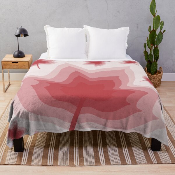 Item preview, Autumn leaves Gradient Red falling monochrome designed and sold by Doodlehomeshop.