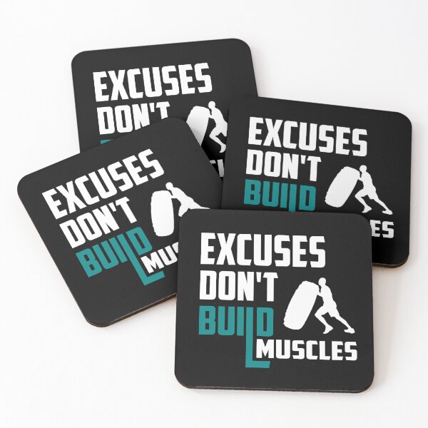 Item preview, Excuses Don't Build Muscles designed and sold by TheFineShirt.