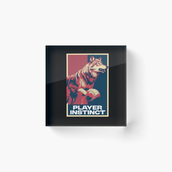 Item preview, Wolf Baseball Player Player Instinct designed and sold by TrueArtsStore.