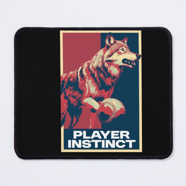 Item preview, Wolf Baseball Player Player Instinct designed and sold by TrueArtsStore.