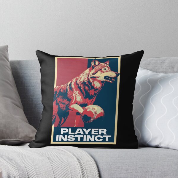Item preview, Wolf Baseball Player Player Instinct designed and sold by TrueArtsStore.