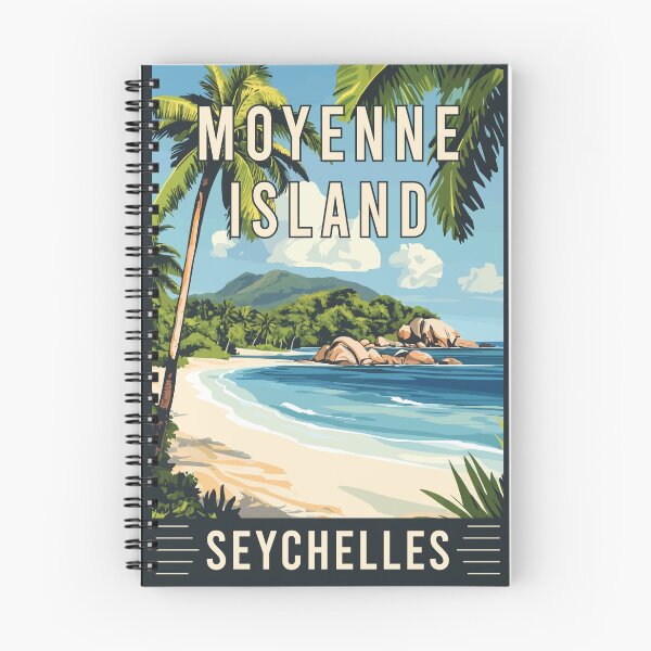 Aperçu de l'œuvre Découvrez la sérénité de l'île Moyenne aux Seychelles - Vintage Travel Art créée et vendue par turtlestart.