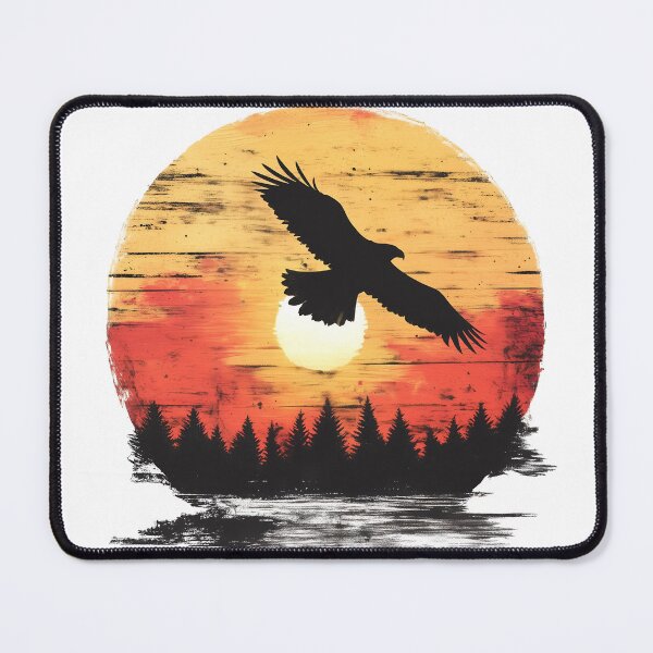 Item preview, Vintage Eagle Silhouette with Sunset designed and sold by WildShadows.